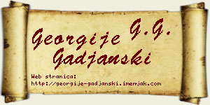 Georgije Gađanski vizit kartica